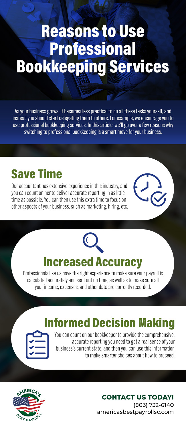 Reasons to Use Professional Bookkeeping Services [infographic]